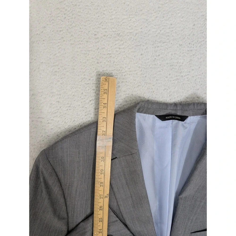 Banana Republic Blazer Mens 44L Coat tailored fit Jacket Glen Check Plaid Wool‎